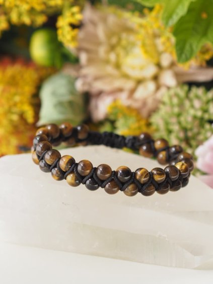 8 Naramek shamballa z mineralu Tygri oko