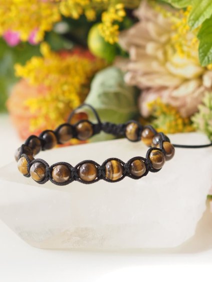 4 Naramek shamballa z mineralu Tygri oko