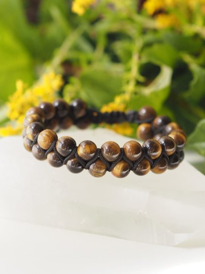 10 Naramek shamballa z mineralu Tygri oko